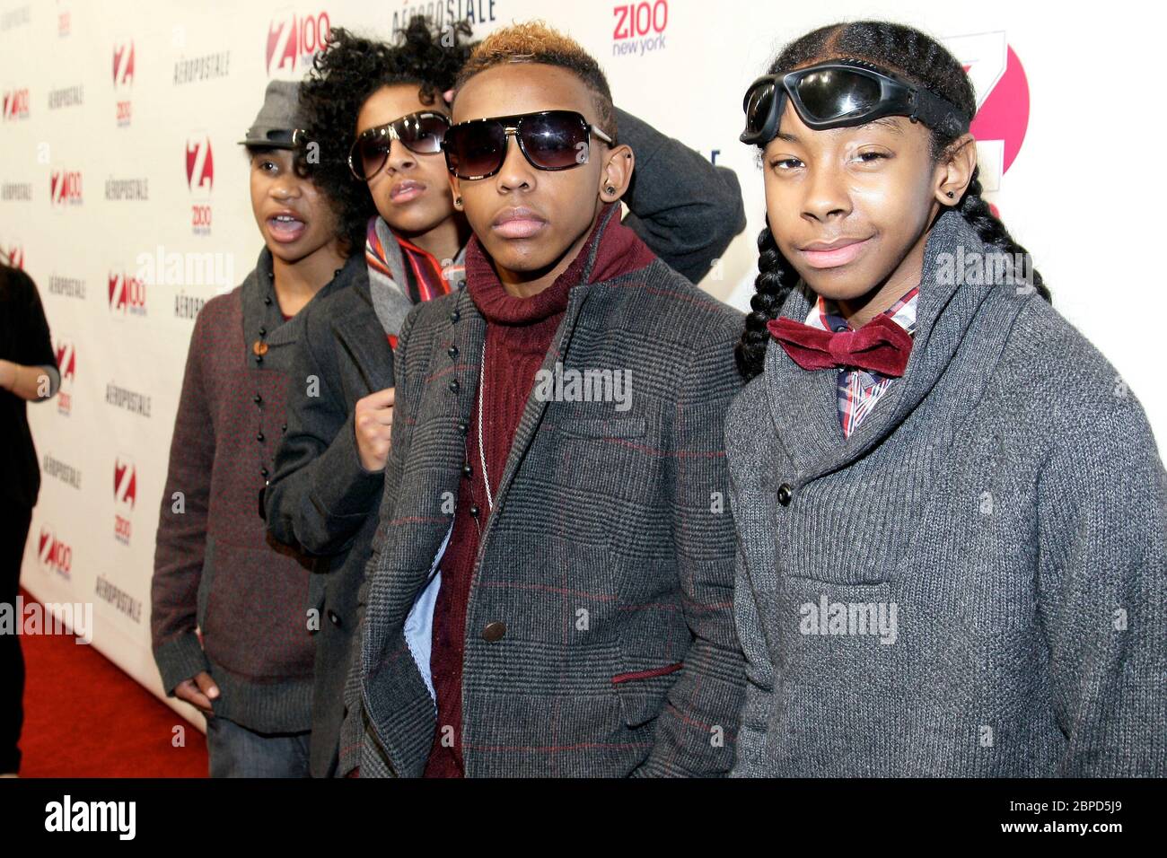 New York, NY, USA. 9 December, 2011. The group ÒMindless BehaviorÓ at the Z100 Jingle Ball 2011, presented by Aeropostale at Madison Square Garden. Credit: Steve Mack/Alamy Stock Photo
