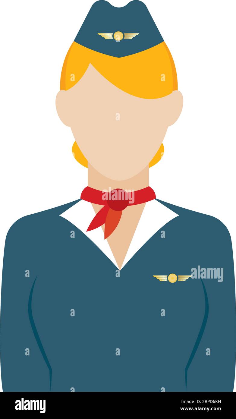 Isolated stewardess icon Stock Vector