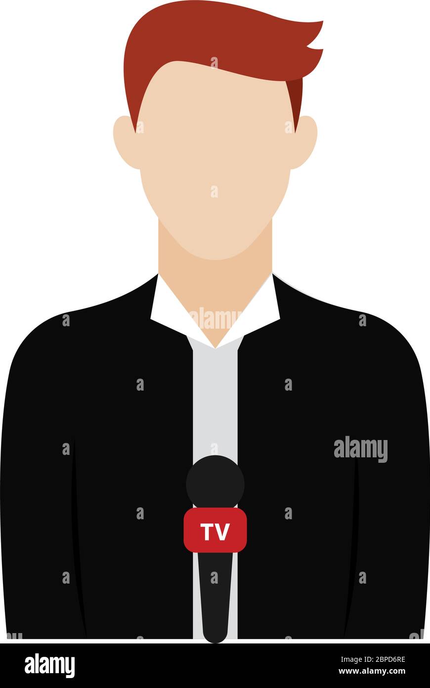 Isolated journalist icon Stock Vector