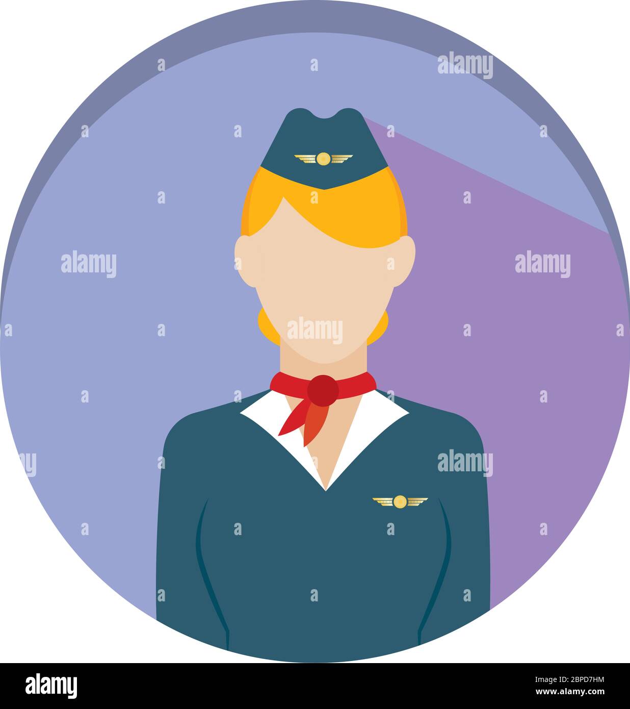 Isolated stewardess icon Stock Vector
