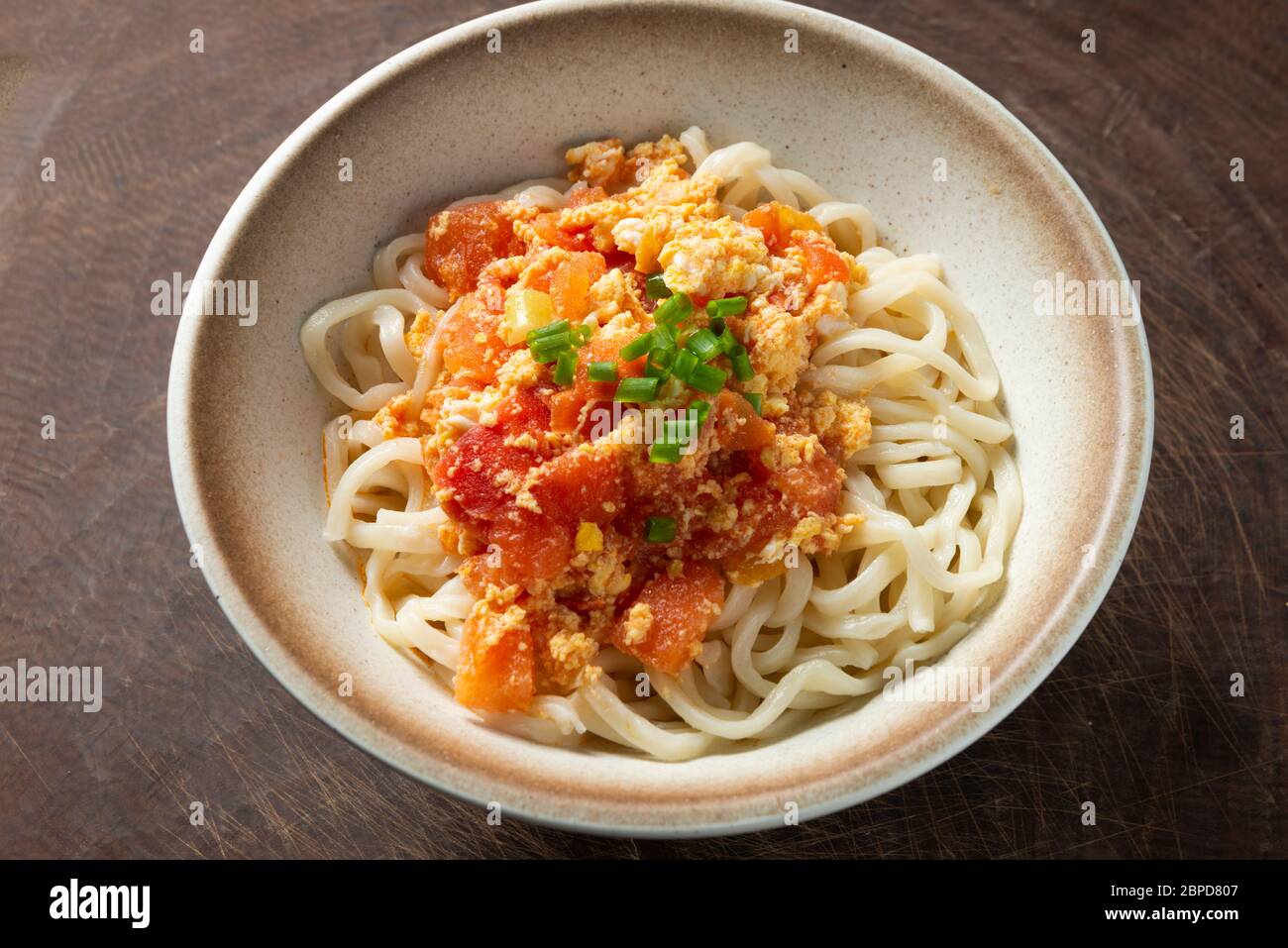 Chinese Traditional noodles with tomatoes and eggs Stock Photo Alamy