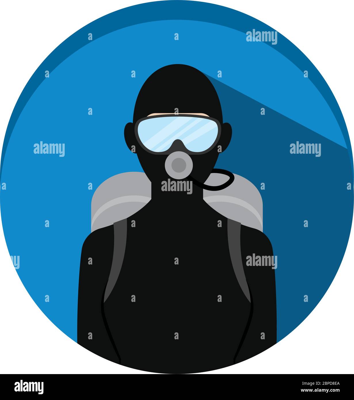 Isolated diver icon Stock Vector