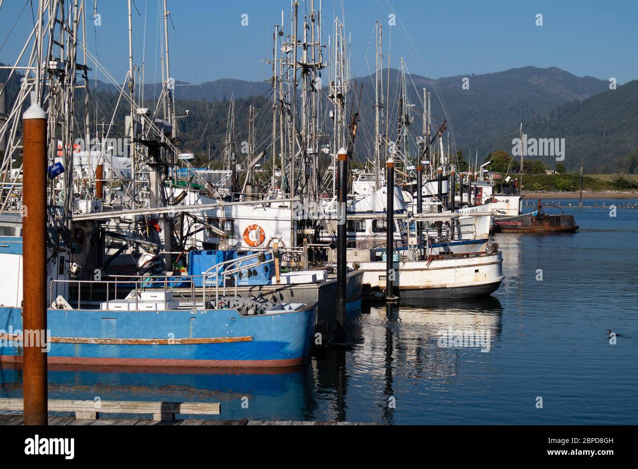 Garibaldi, Oregon, USA, August, 8, 2019, Port of Garibaldi on the