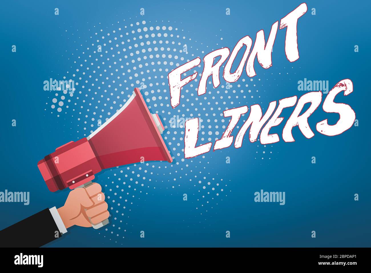 Word writing text Frontliners. Business photo showcasing most important ...
