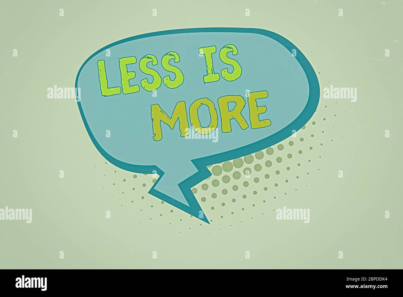 Writing note showing Less Is More. Business concept for used to express ...