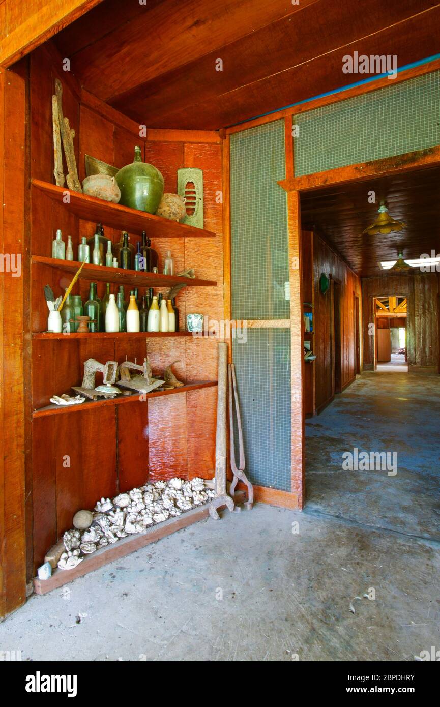 Bottles and various tools, probably from the gold mining period at Cana