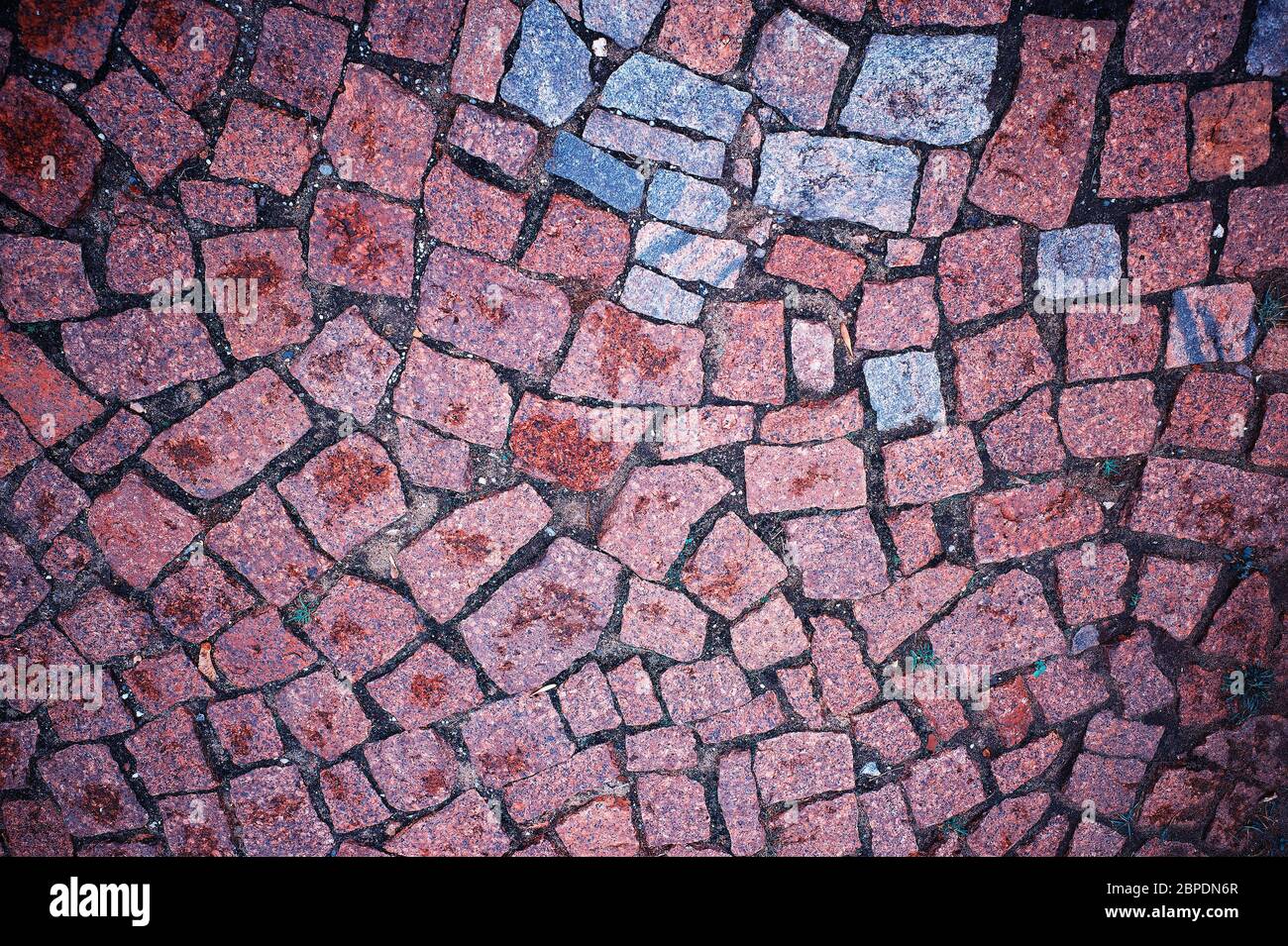 Stone tiles city road texture background Stock Photo - Alamy