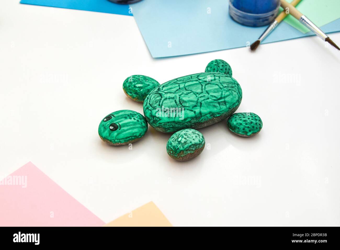 green turtle painting