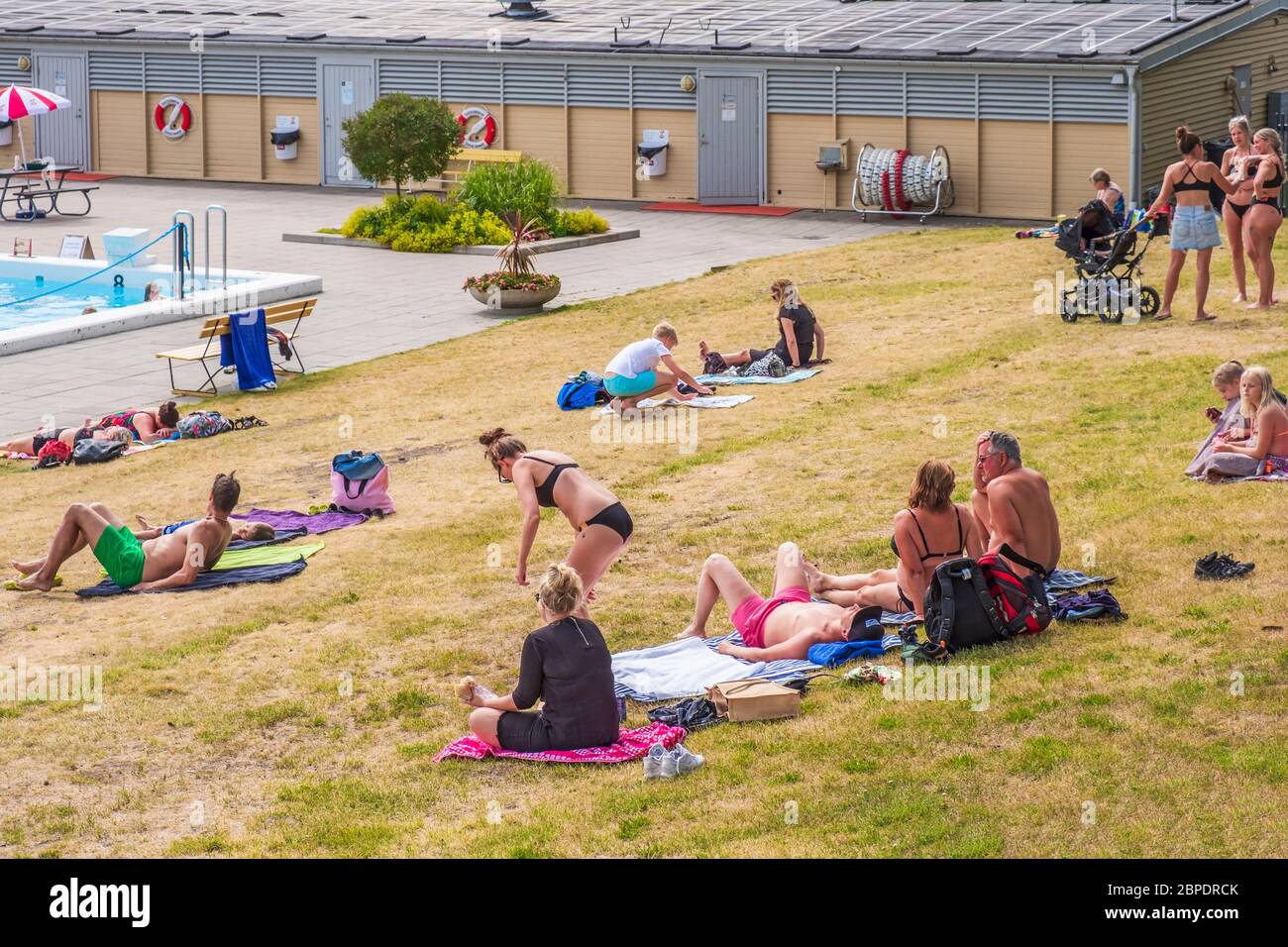 Tourist area outdoor house and girl landscape hires stock photography