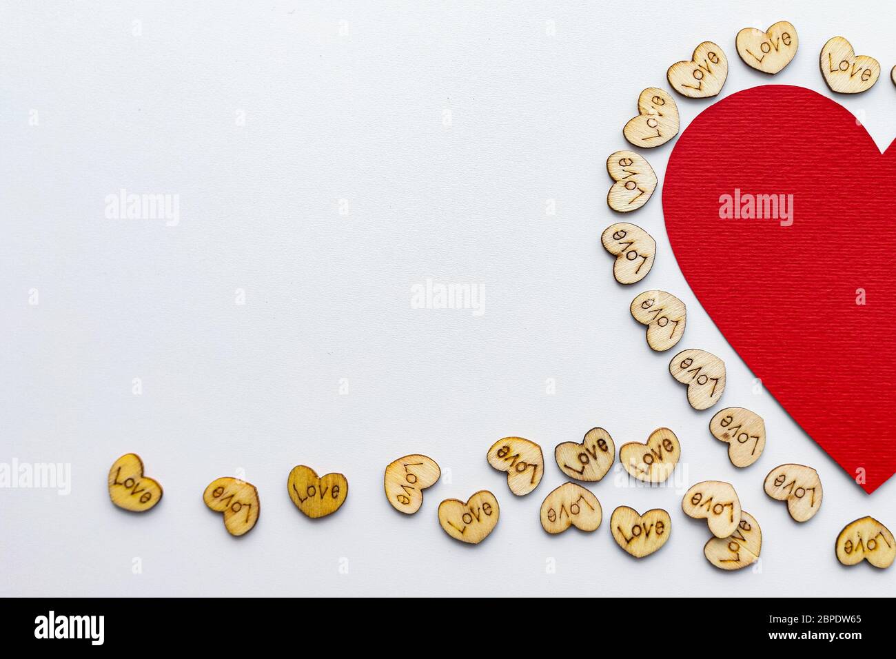 The romance Valentine heart composition Stock Photo