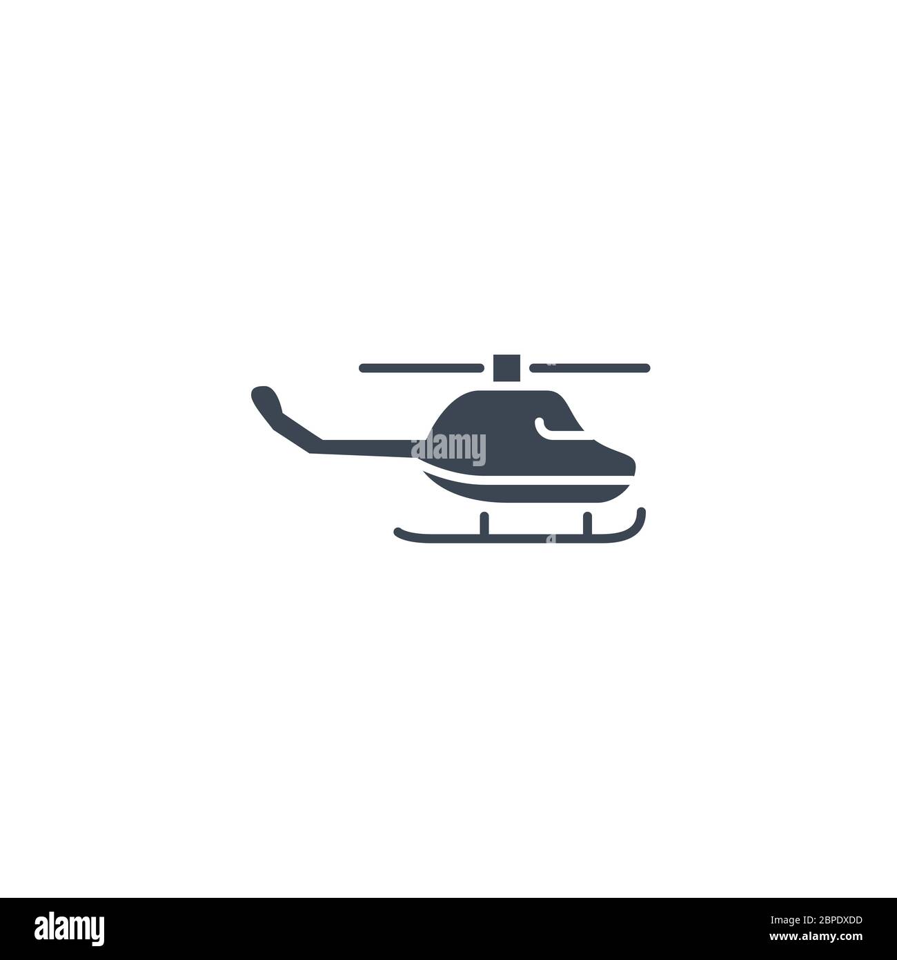 Helicopter related vector glyph icon. Stock Vector