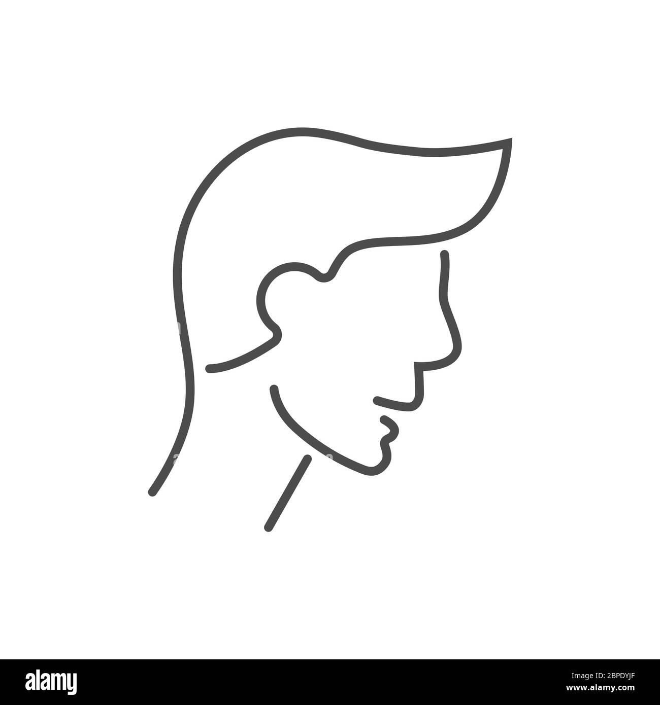 Head related vector thin line ico Stock Vector Image & Art - Alamy