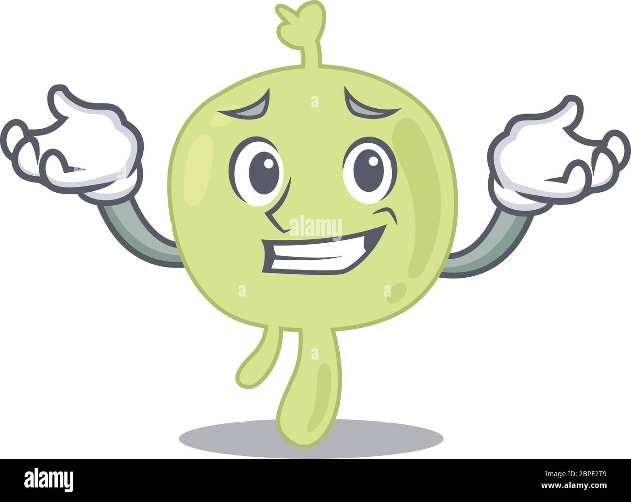 A cute picture of grinning lymph node caricature character Stock Vector