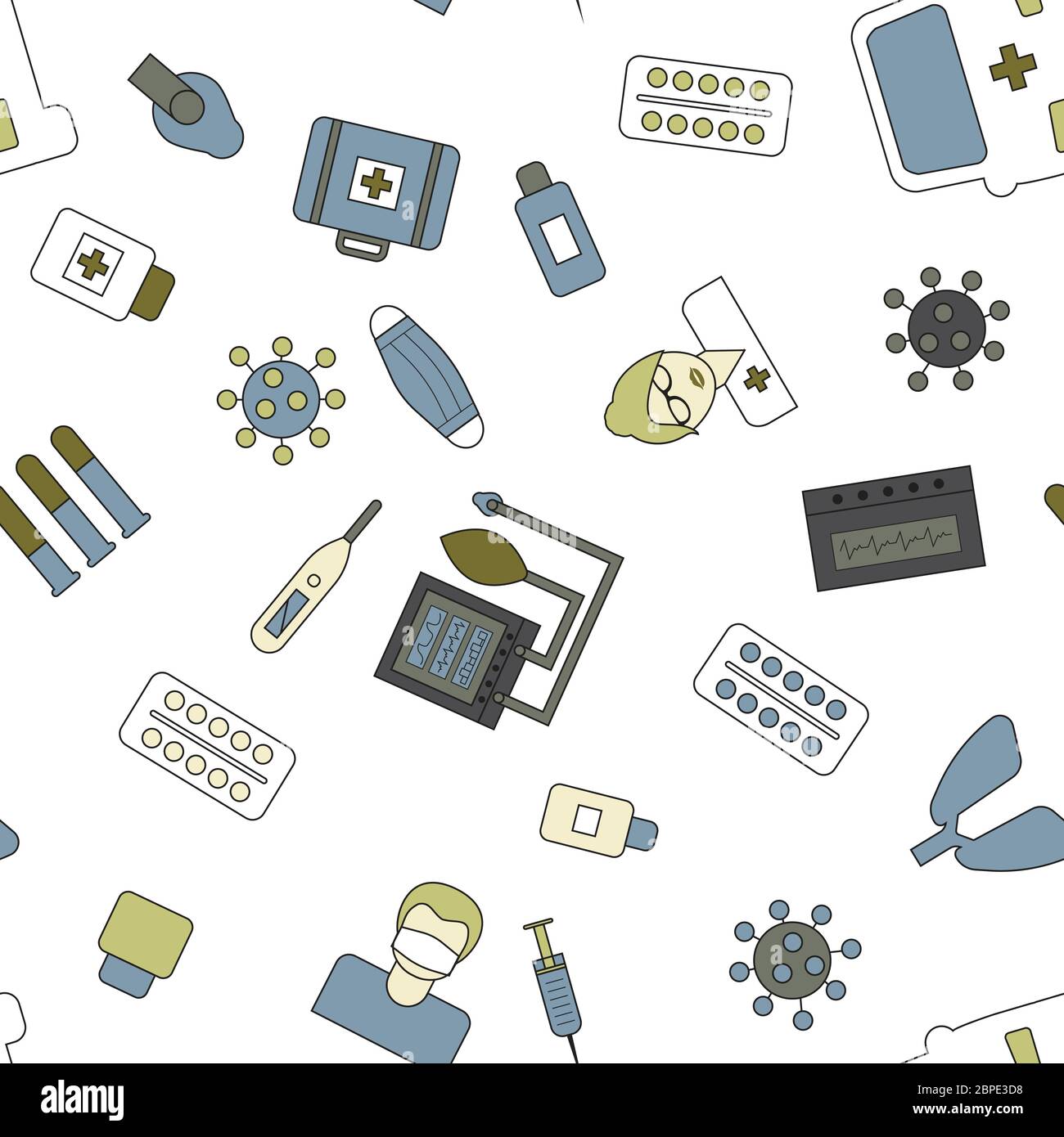 COVID-19 infection seamless pattern background. Corona virus pandemic ...