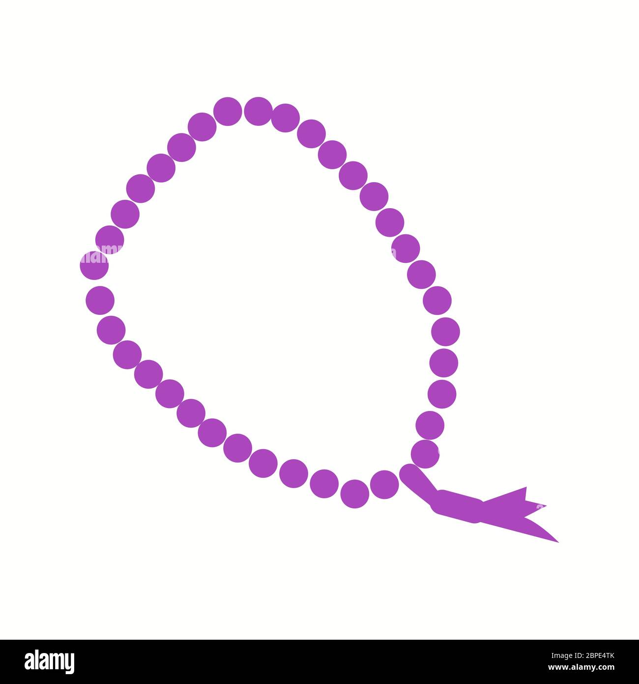Beautiful Prayer Bead Glyph Vector Icon Stock Vector