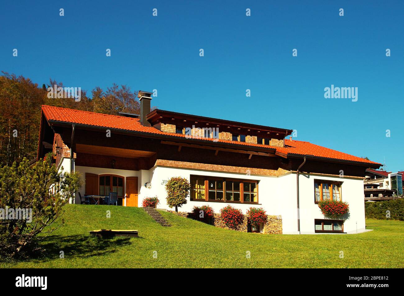 Einfamilienhaus / single family house Stock Photo