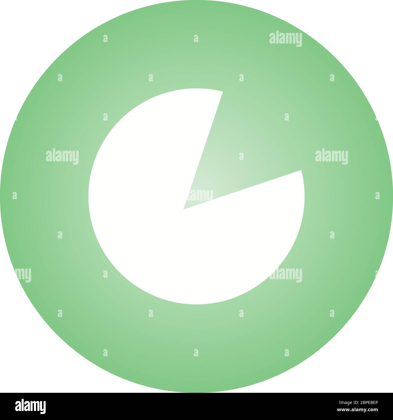 Beautiful Pie Chart Glyph Vector Icon Stock Vector