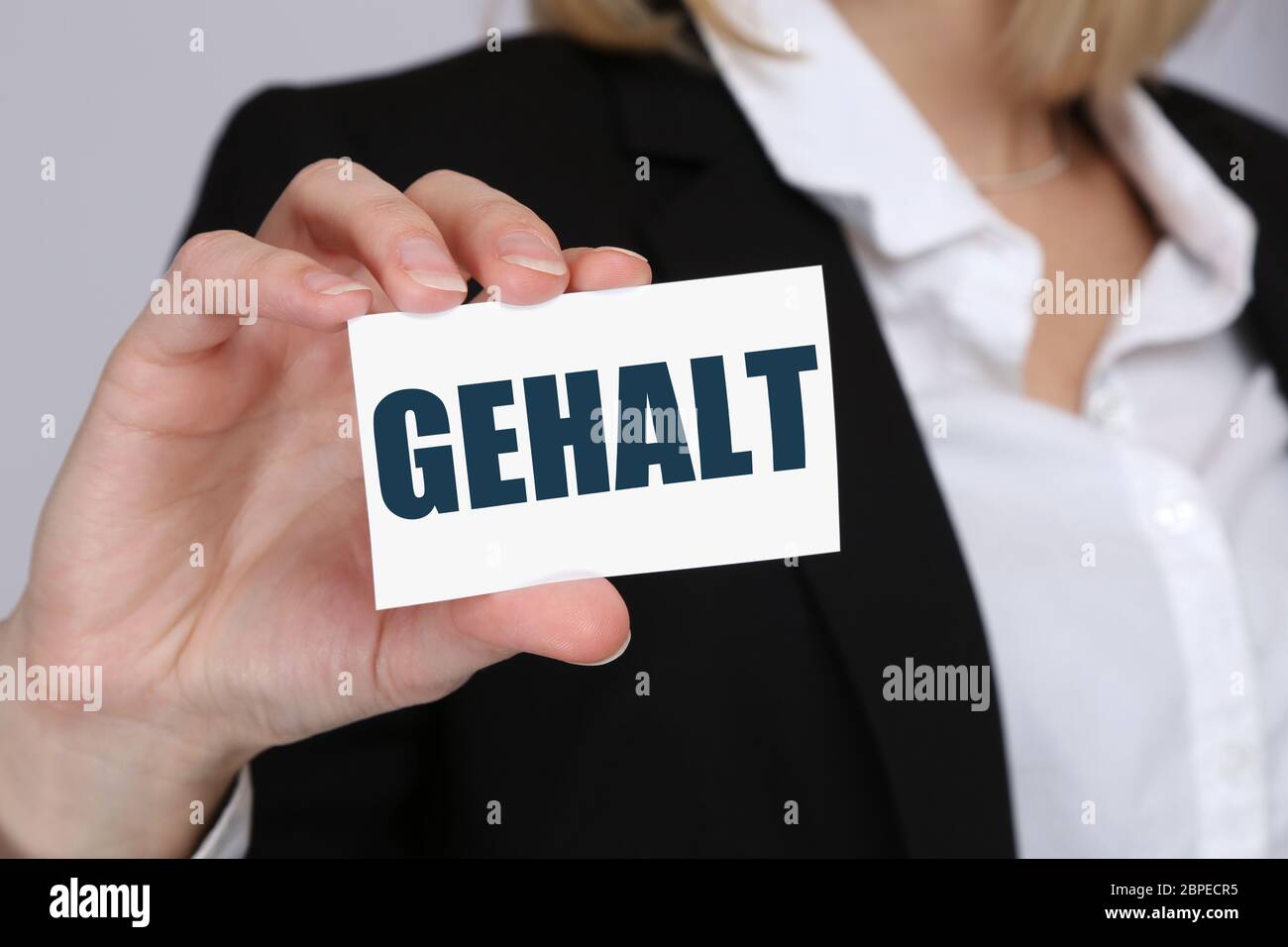 Gehalt, Lohn Einkommen Gehaltsverhandlung Business Konzept Geld Finanzen Stock Photo