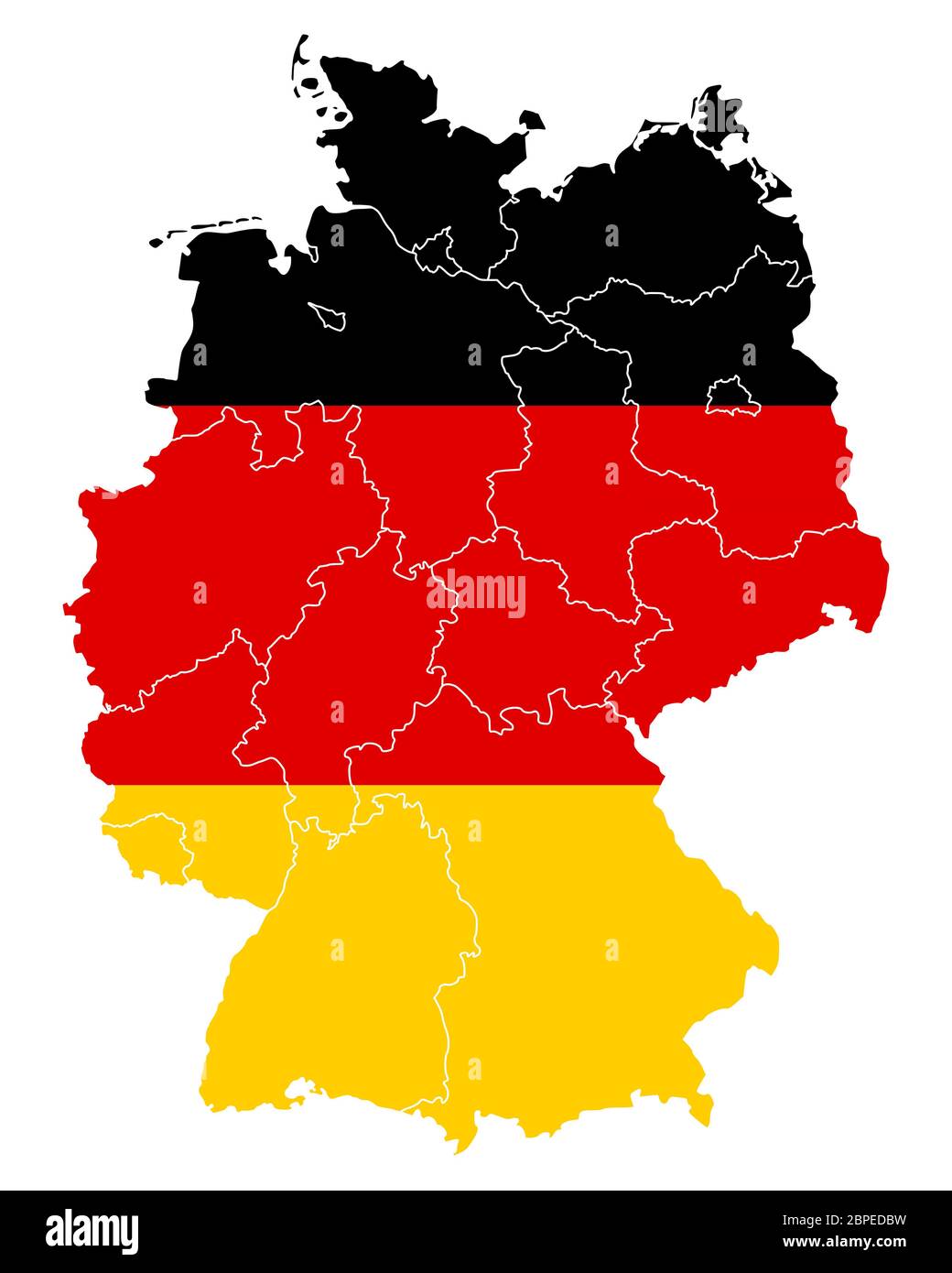 Karte und Fahne von Deutschland Stock Photo