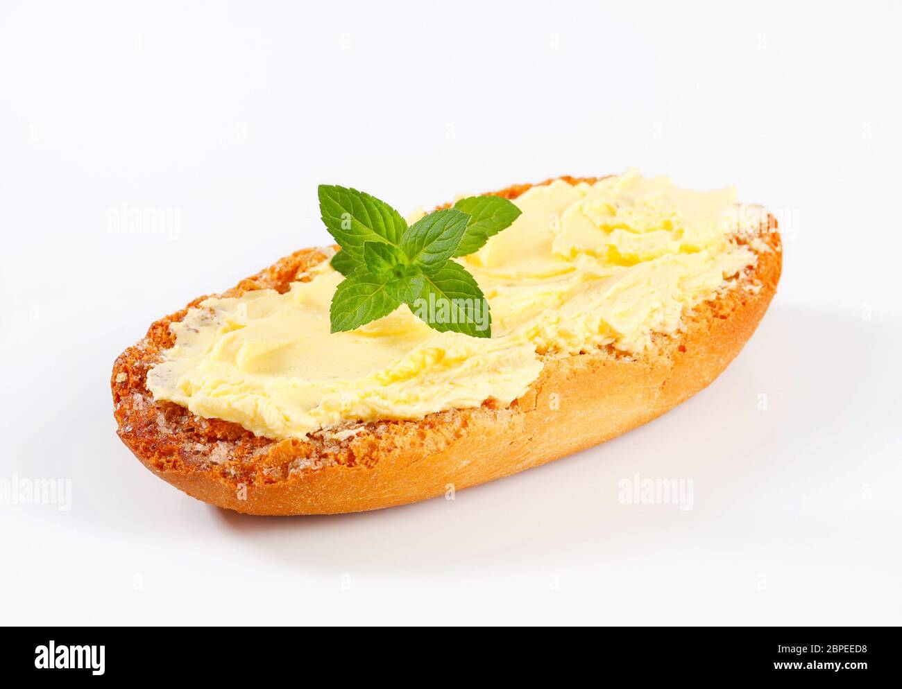 Crisp Melba toast with spread Stock Photo Alamy