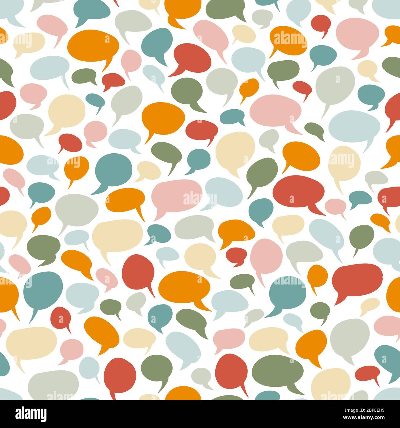 seamless speech bubbles background in fine colors Stock Photo