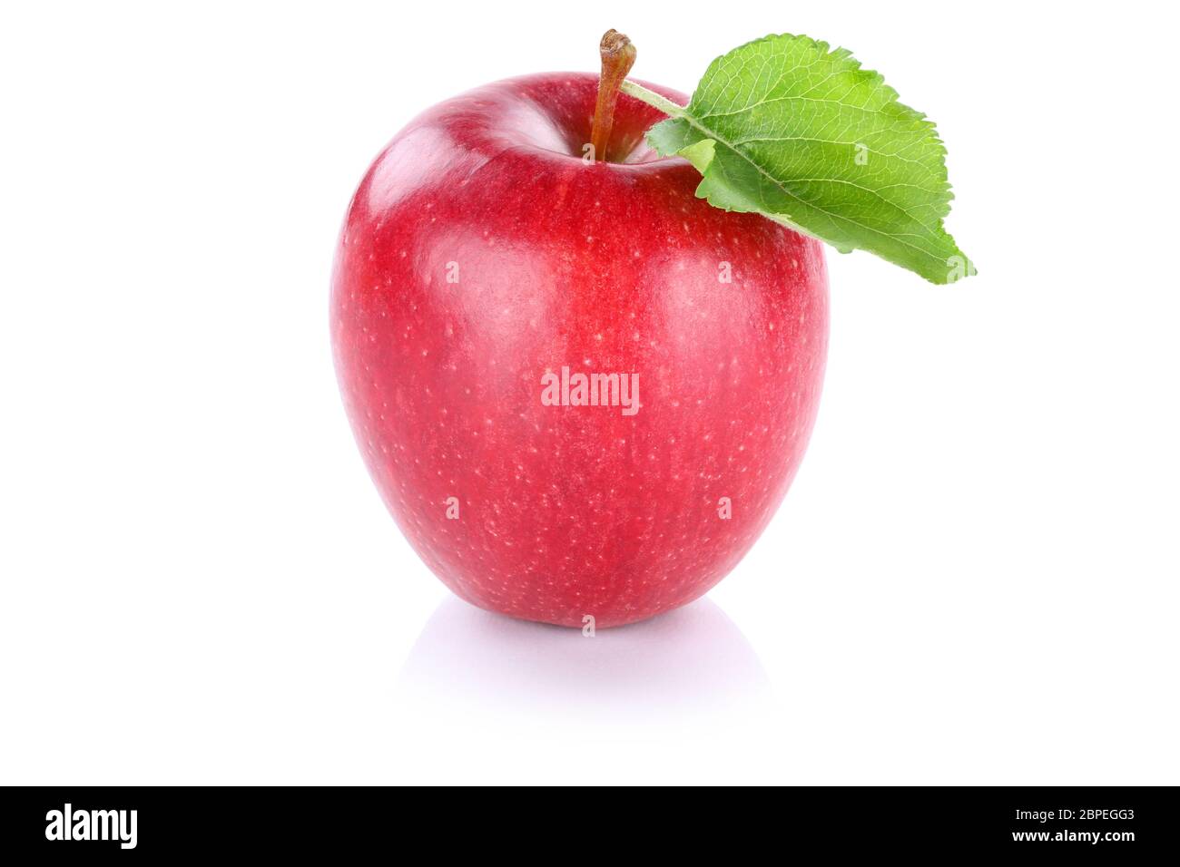 Apfel Frucht frisch Obst rot Freisteller freigestellt isoliert vor einem  weissen Hintergrund Stock Photo - Alamy