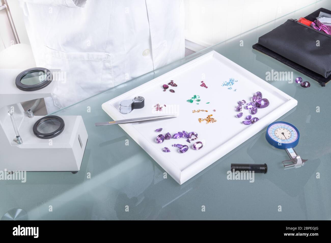 The Gemologist Expertise In Her Laboratory Fix The Value Of Precious the-gemologist-expertise-in-her-laboratory-fix-the-value-of-precious