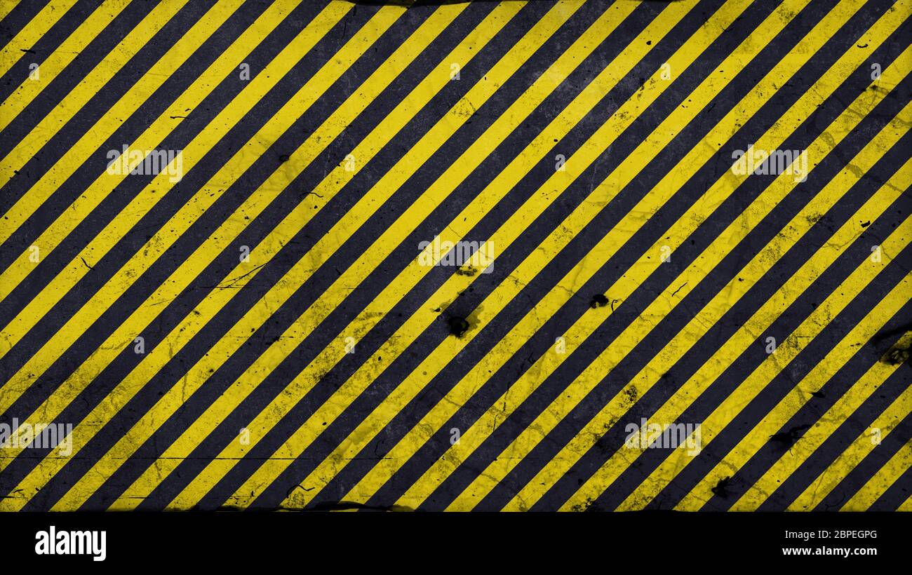 Black and yellow diagonal lines warning lines useful like grunge