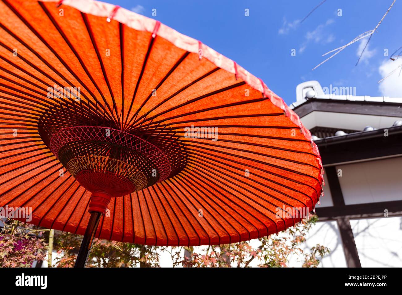 Traditional red umbrella Stock Photo Alamy