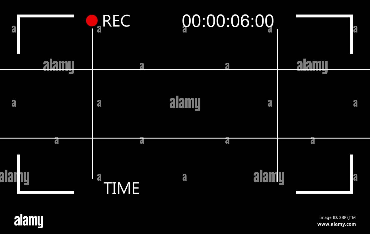 Video Camera Screen Interface. Recording interface. 3D rendered Stock Photo Alamy
