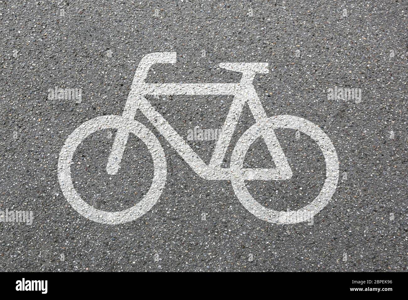 Radweg Fahrrad fahren Rad Fahrradweg Straße Verkehr Radfahrer Transport Stock Photo