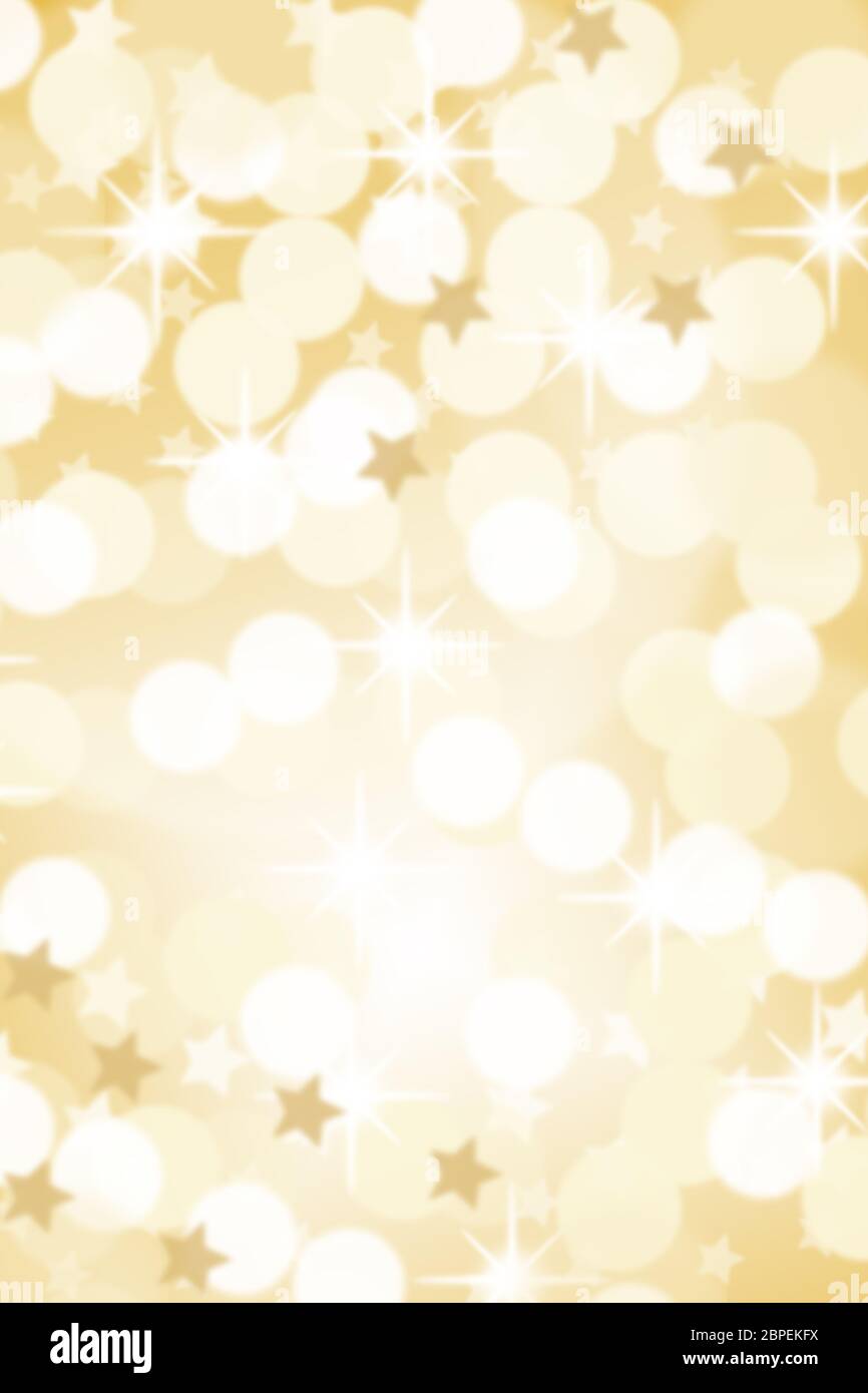 Weihnachten Hintergrund Karte Weihnachtskarte Sterne Lichter Gold Textfreiraum Copyspace golden Stock Photo
