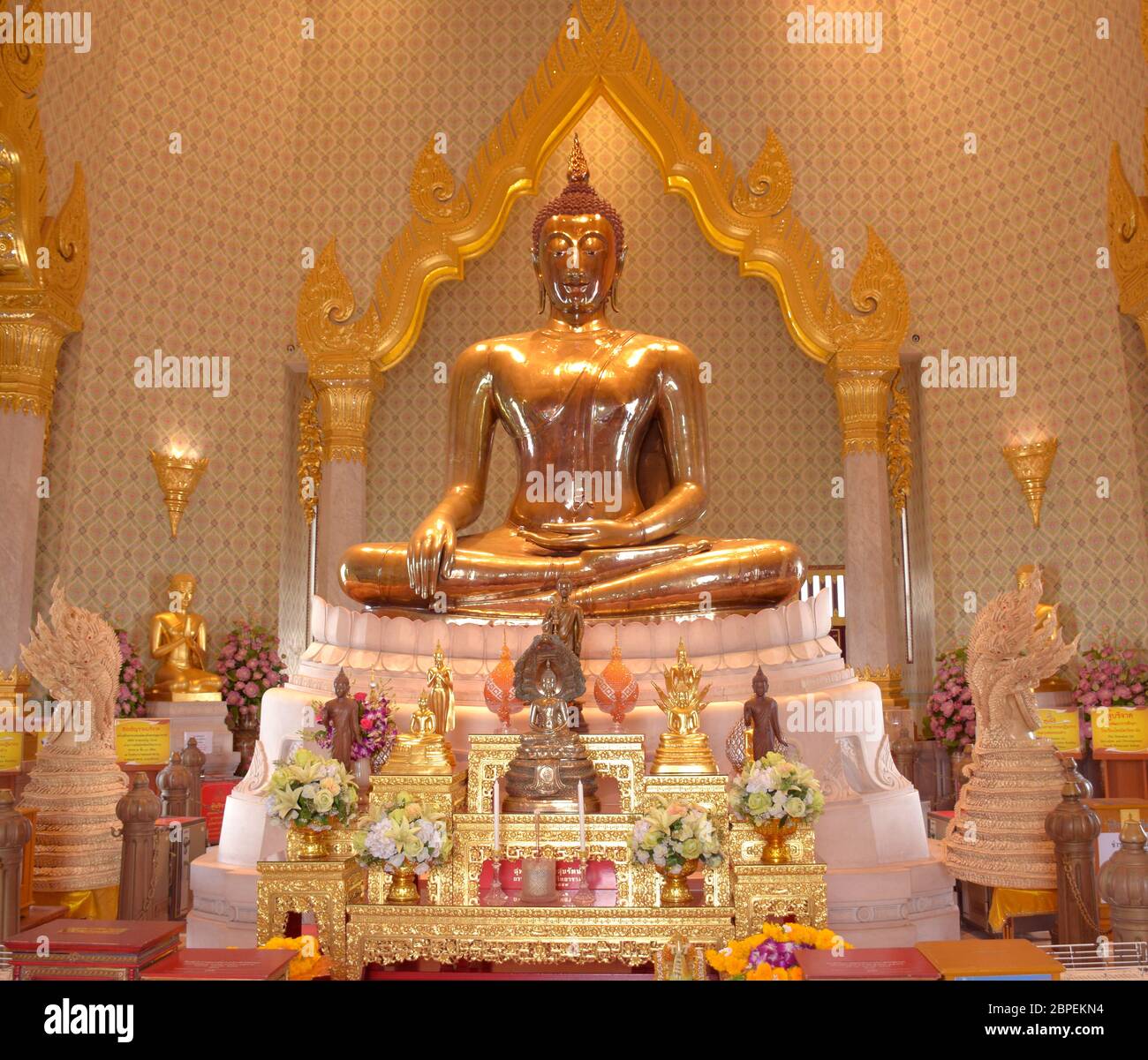 The Golden Buddha Temple in Bangkok. Also known as Wat Traimit Stock ...