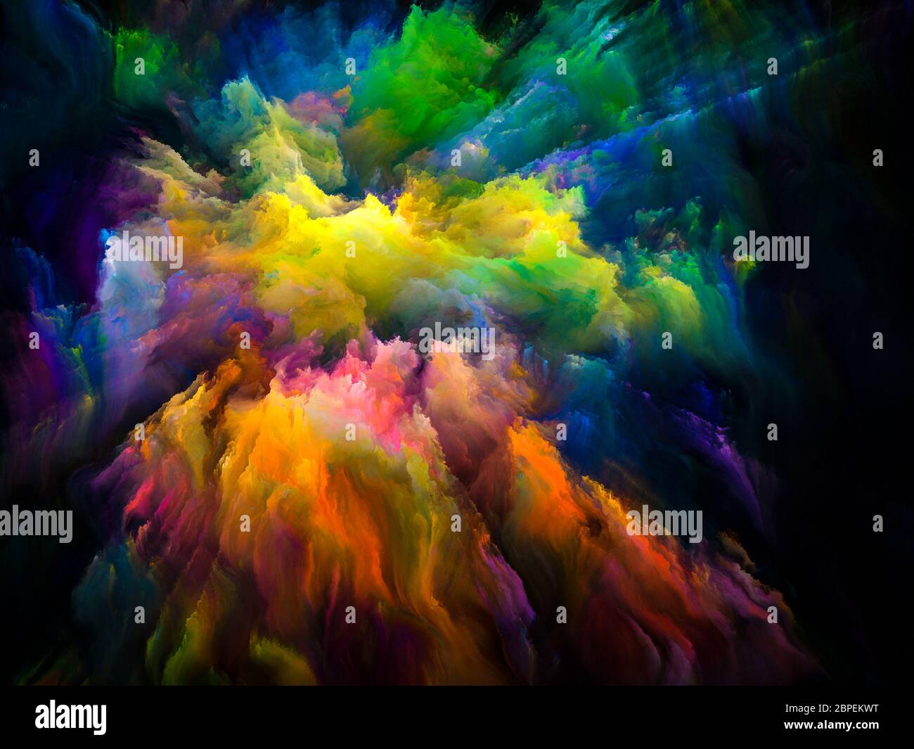 Color Explosion series. Abstract arrangement of vibrant paint and rich ...
