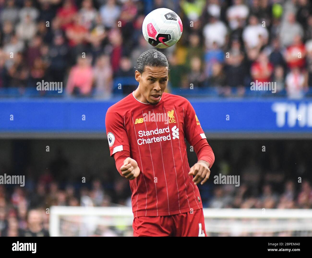 LONDON, ENGLAND - SEPTEMBER 22, 2019: Virgil van Dijk of Liverpool pictured during the 2019/20 Premier League game between Chelsea FC and Liverpool FC at Stamford Bridge. Stock Photo