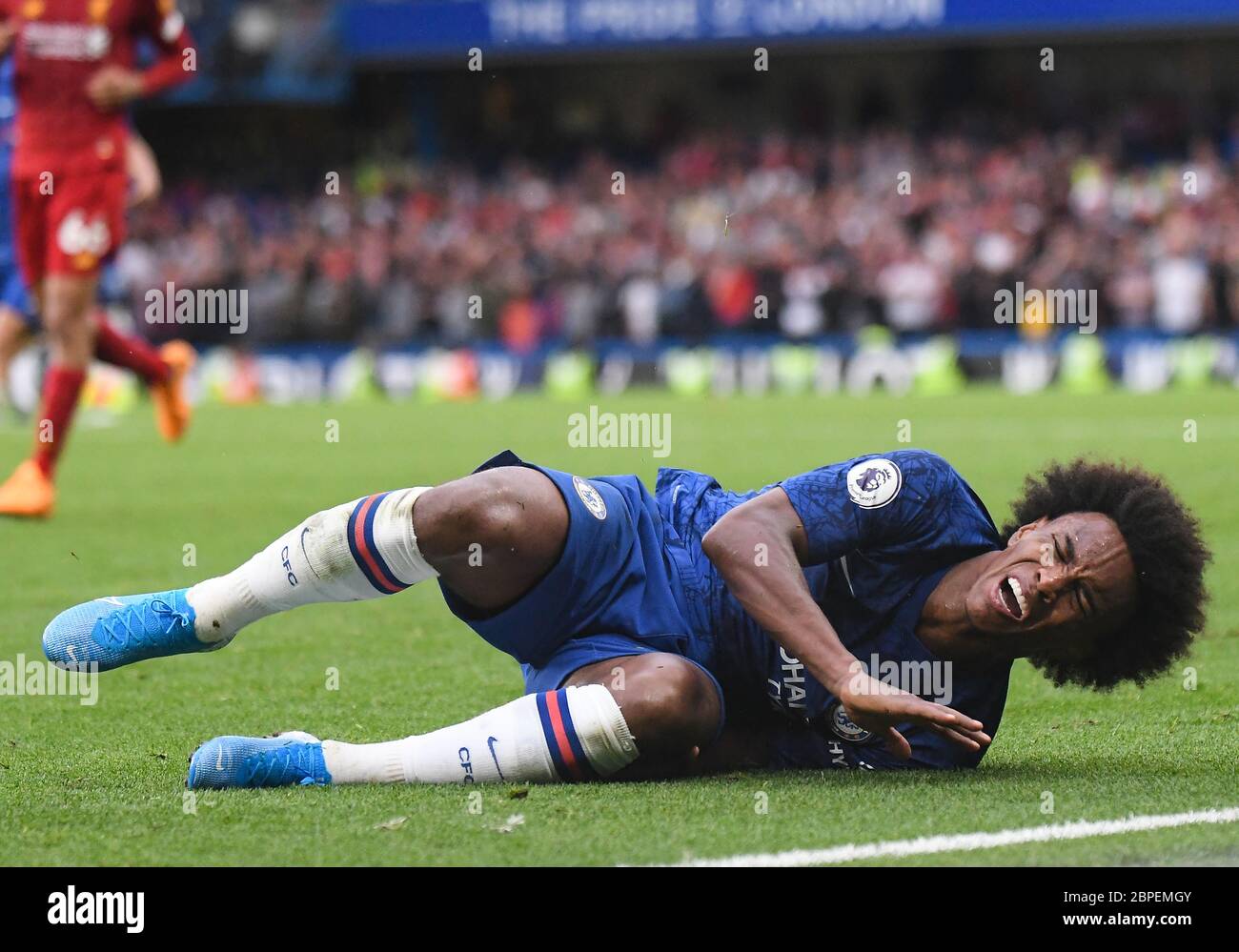 LONDON, ENGLAND - SEPTEMBER 22, 2019: Willian Borges da Silva of Chelsea pictured during the 2019/20 Premier League game between Chelsea FC and Liverpool FC at Stamford Bridge. Stock Photo