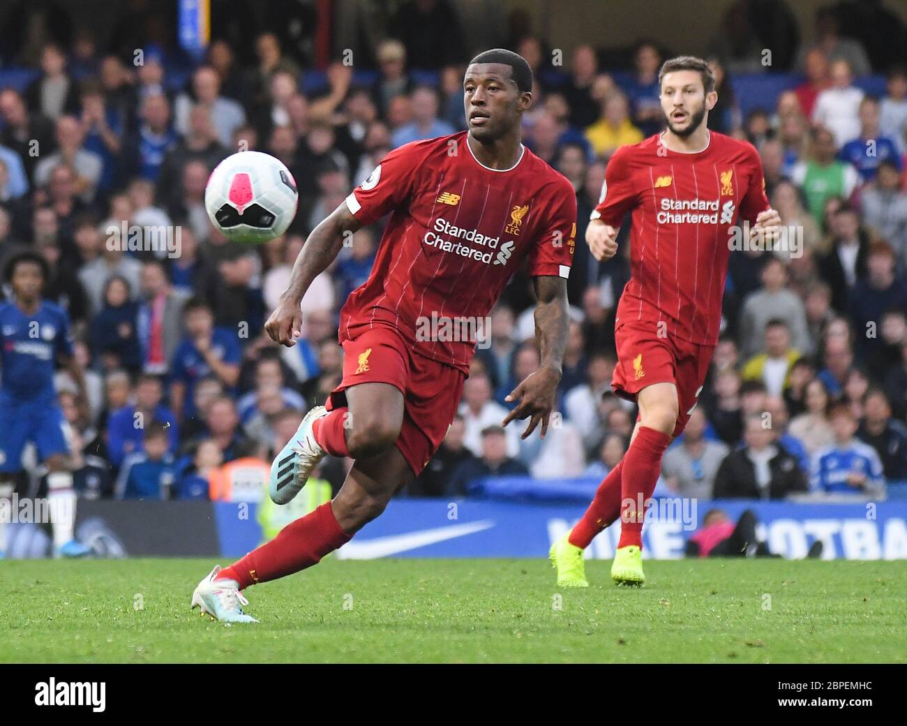 LONDON, ENGLAND - SEPTEMBER 22, 2019: Georginio Wijnaldum of Liverpool pictured during the 2019/20 Premier League game between Chelsea FC and Liverpool FC at Stamford Bridge. Stock Photo