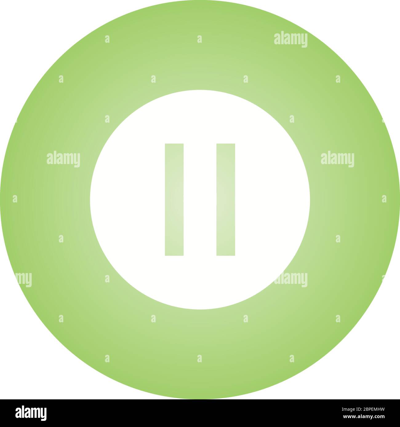 Beautiful Pause Button Glyph Vector Icon Stock Vector