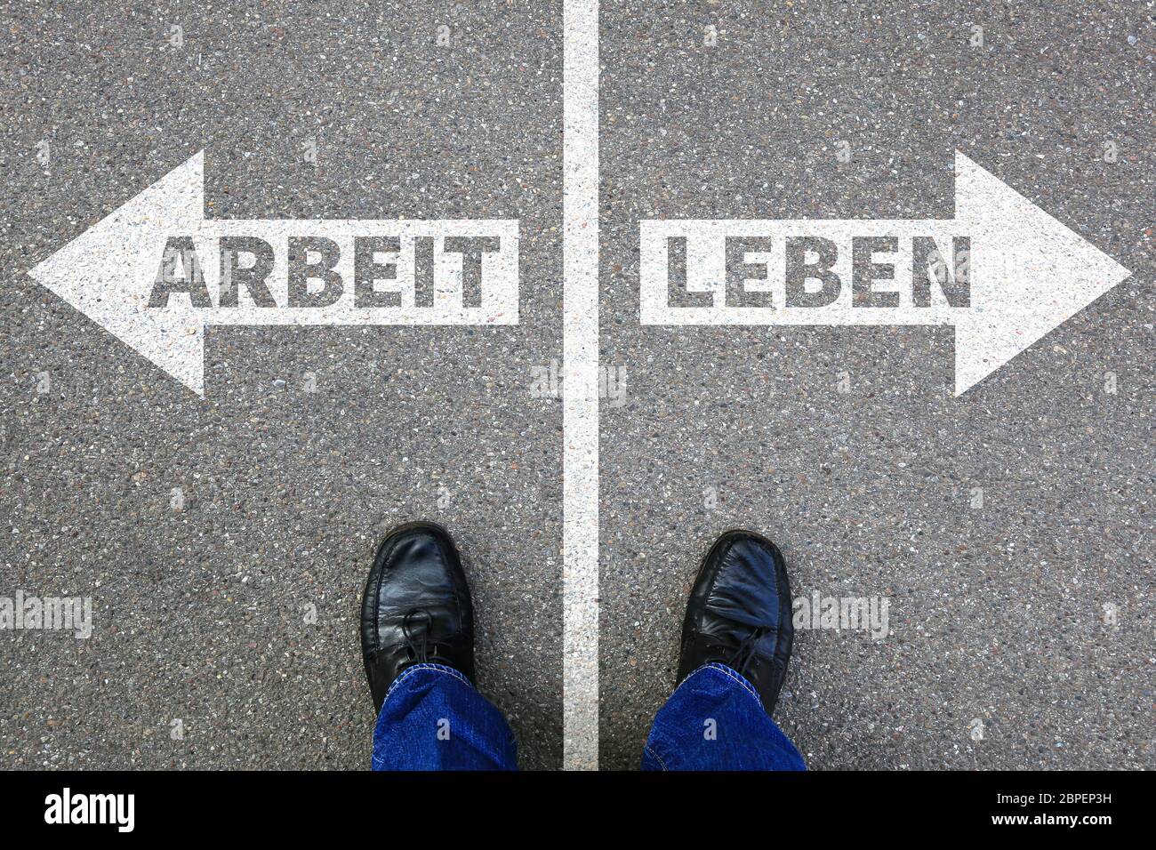 Arbeit Leben Stress, Burnout Erholung Gesundheit Glück glücklich Business Konzept Urlaub Stock Photo