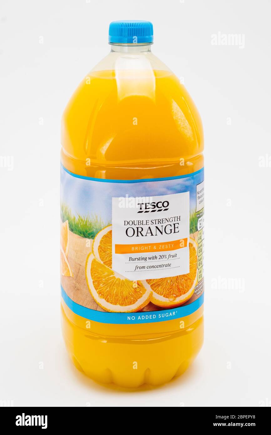 A bottle of orange squash. Stock Photo