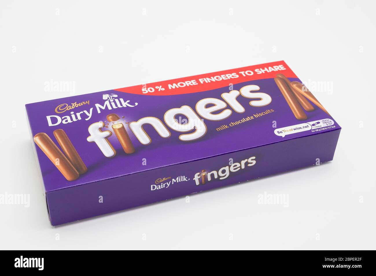 A box of Cadbury fingers. Stock Photo