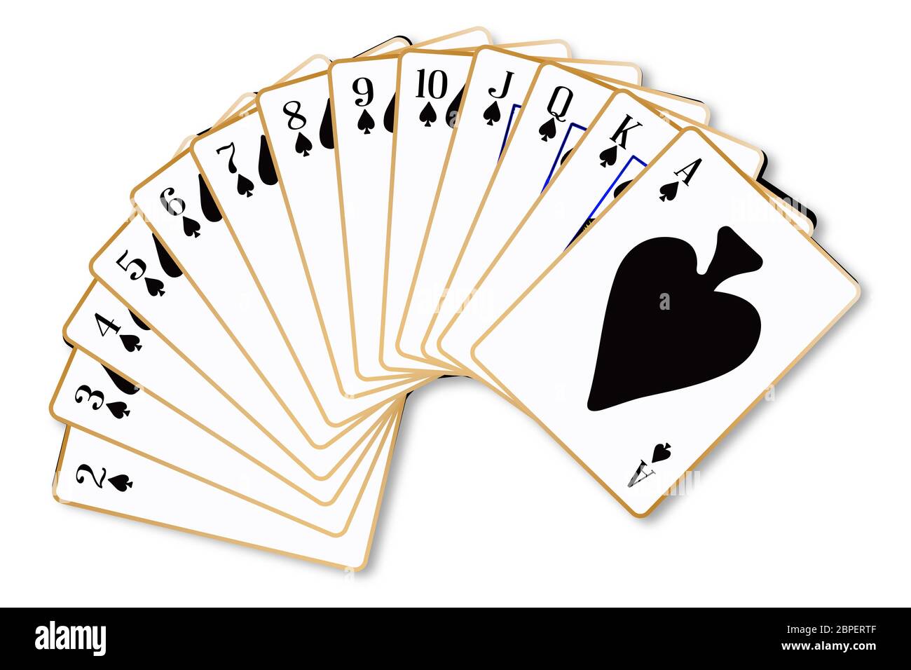 Four of spades five of spades six of spades hires stock photography