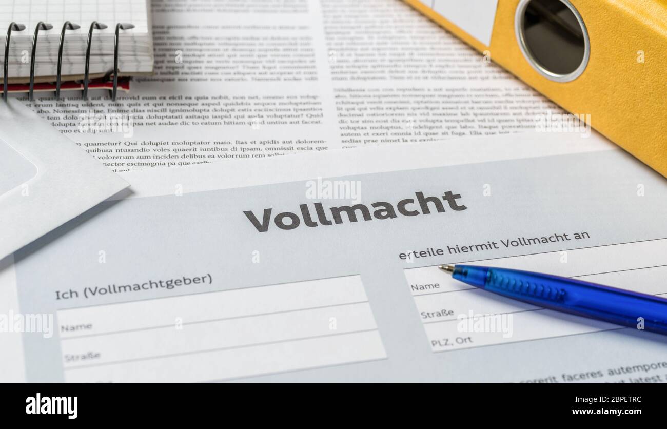 Vollmacht Stock Photo