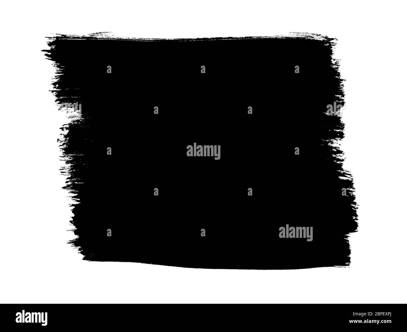 Unordentliche schwarze leere Pinsel Fläche als Hintergrund Stock Photo