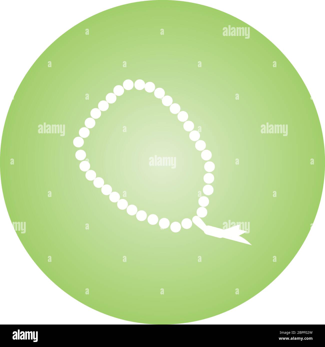 Beautiful Prayer Bead Glyph Vector Icon Stock Vector