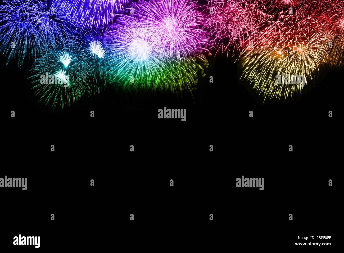 New Year's Eve fireworks background copyspace copy space colorful years year firework backgrounds Stock Photo