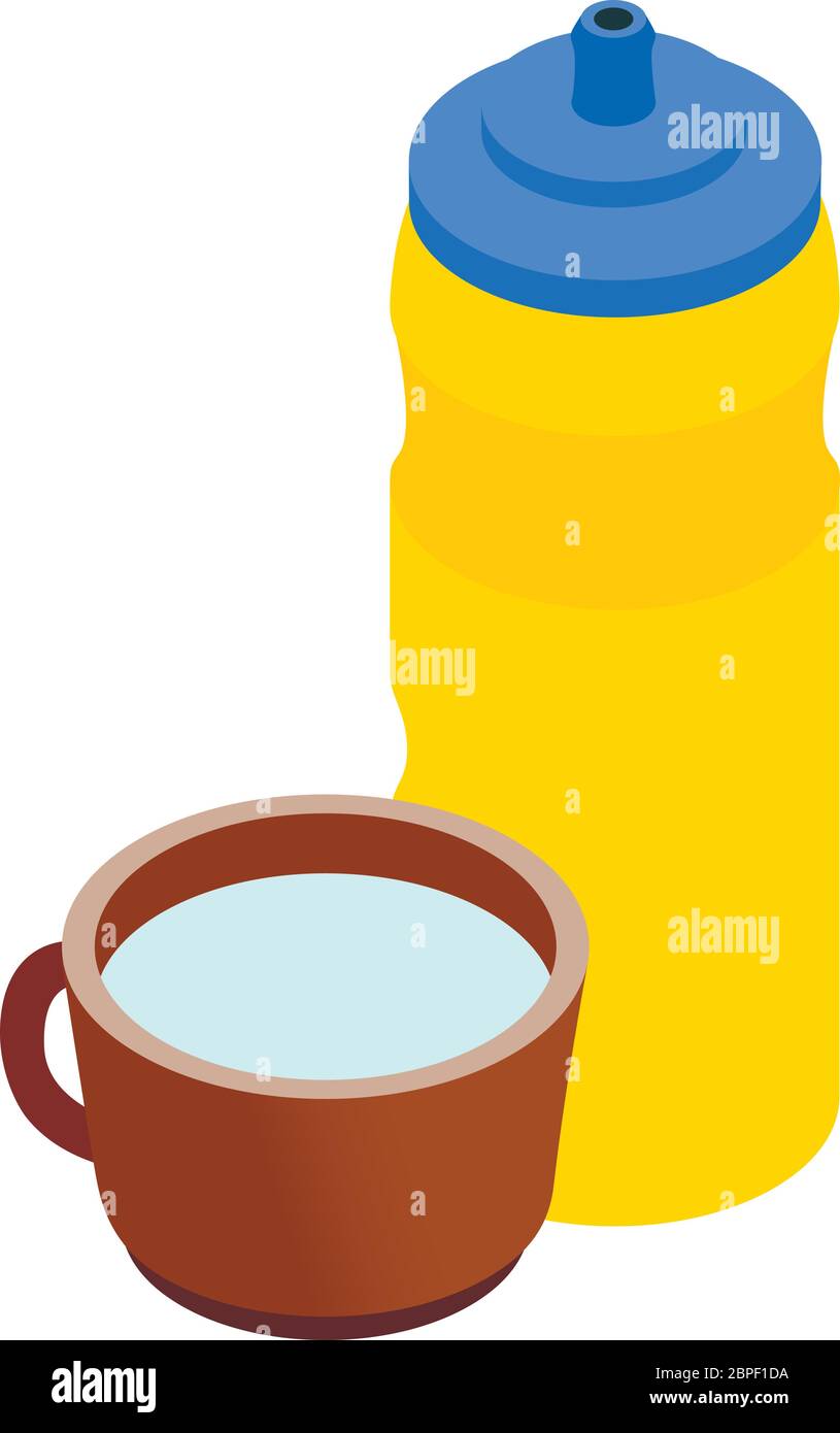 Sport drink icon, isometric style Stock Vector