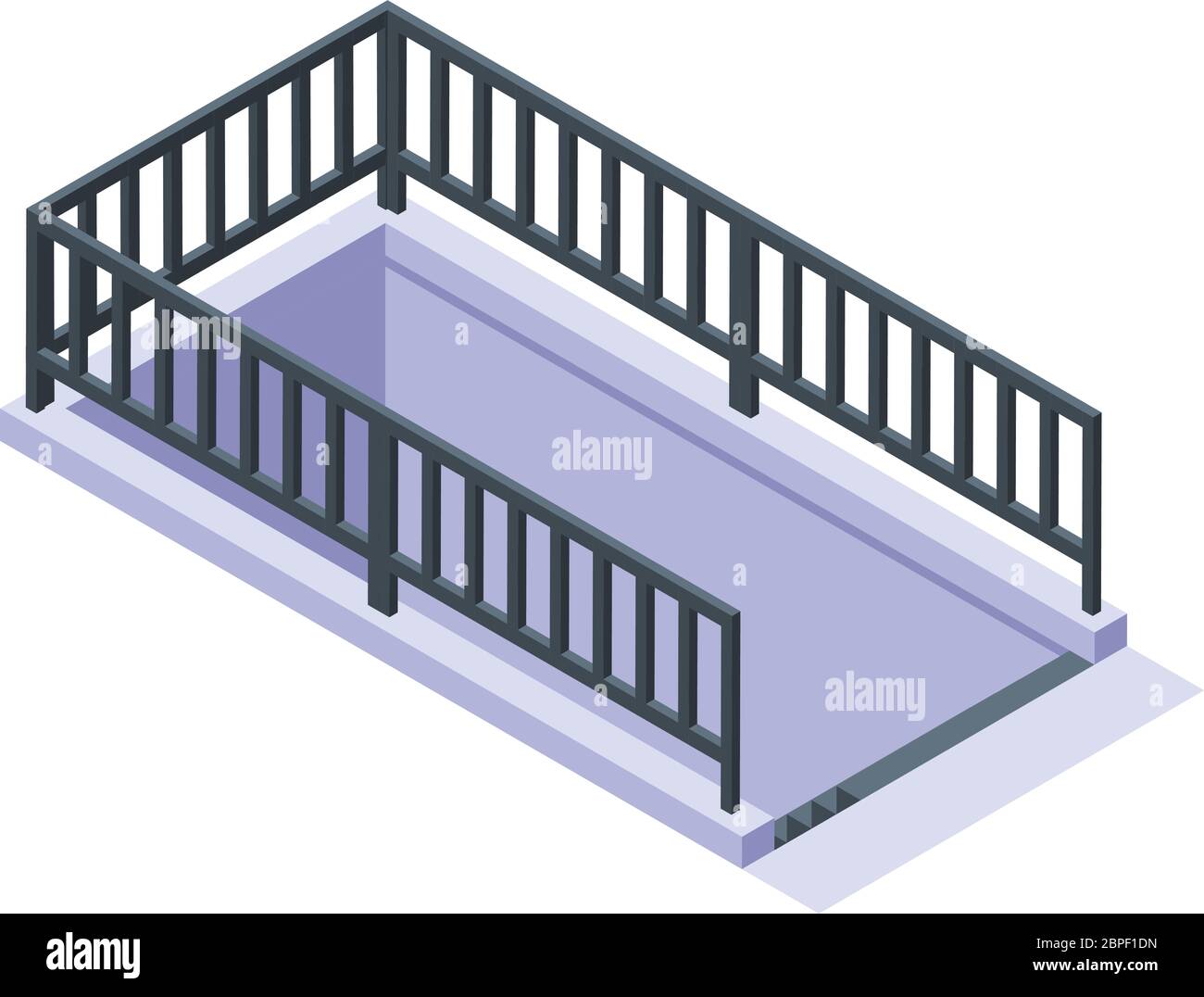 Underground crossing icon, isometric style Stock Vector