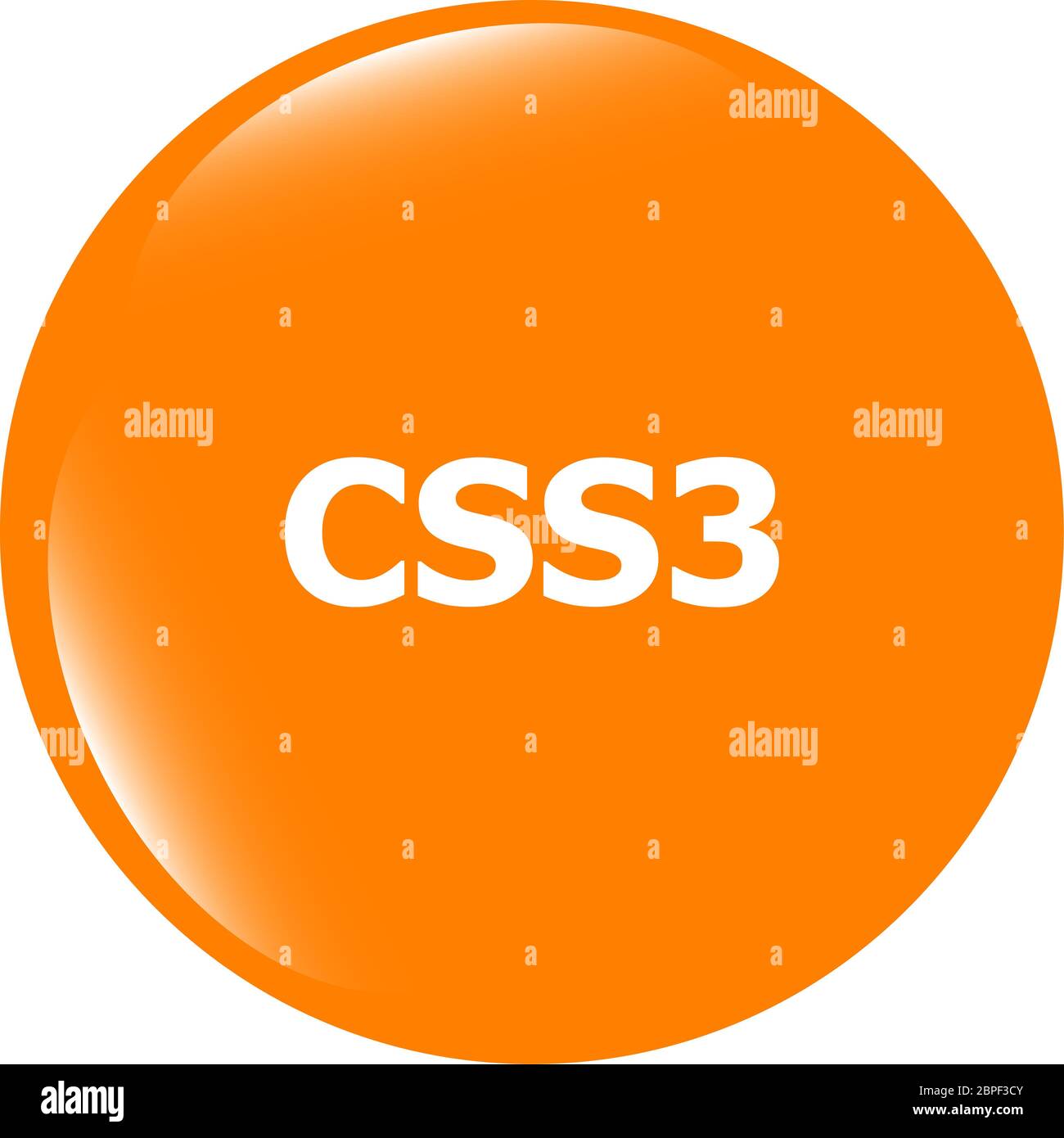 css style web icon isolated on white, web icon Stock Photo