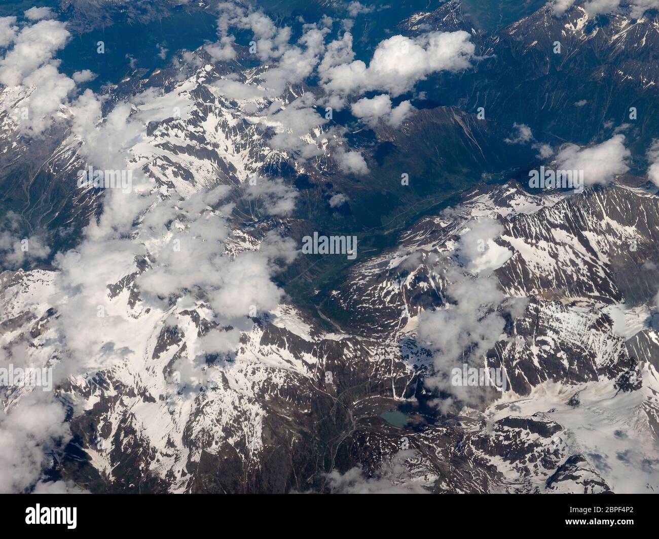 Aerial view of Swiss Alps in Europe Stock Photo - Alamy